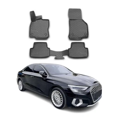 Abbildung von OMAC A050998 Fußmattensatz Gummi, TPE (thermoplastischer Elastomer) 4 schwarz AUDI: A3 Limousine