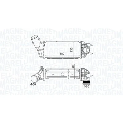 Abbildung von MAGNETI MARELLI 351319205130 Ladeluftkühler PEUGEOT: 307 SW