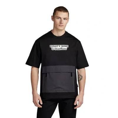 Abbildung von G Star RAW Herren Fabric Mix Boxy T Shirt, Schwarz (dk Black D23876 C336 6484), L