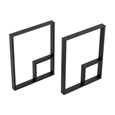 Abbildung von [en.casa] Tischgestell Kauhava 2er Set Tischbein 72 x 55 cm für Esstisch Schreibtisch Metall Tischkufen Tischfüße Schwarz