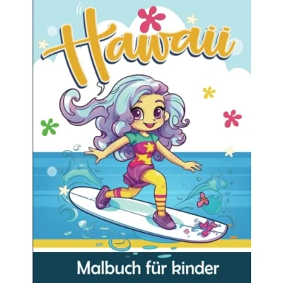 Abbildung von Hawaii Malbuch für Kinder: Süßer Malvorlagen Jungen und Mädchen