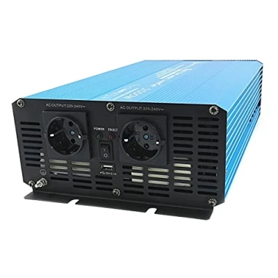Abbildung von SOLARTRONICS TS2500 Spannungswandler 24V 230V Reiner Sinus 2500W/5000W Wechselrichter auf Stromwandler mit USB A Anschluss und AC Steckdose Solar Inverter Umwandler