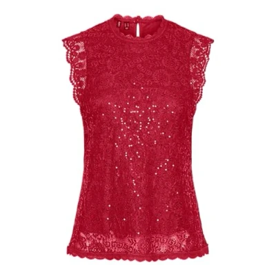 Abbildung von PIECES Pcolline Sl Lace Sequins Top Noos