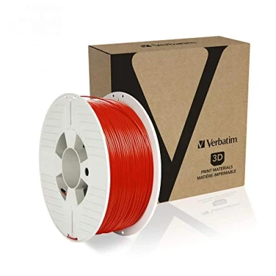 Abbildung von Verbatim PET G Filament 3D Druck, 1,75mm, 1kg, Polyethylenterephthalat Glykol zur Materialextrusion, für Drucker und Stift, aus G, rot