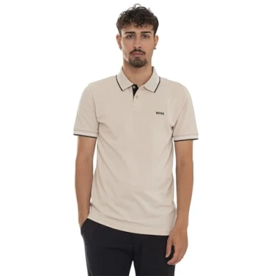 Abbildung von BOSS PAUL Poloshirt, Herren, Größe: Small, Open beige
