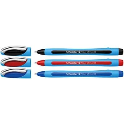 Abbildung von Schneider Kugelschreiber Slider Memo XB 150293, (3 tlg), im Etui, Strichbreite: 0,7 mm (XB)