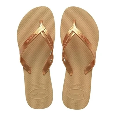 Abbildung von Havaianas Elegance, Stylische, Robuste und Bequeme Badelatschen für Frauen mit Stylischen Riemen Rutschfesten Sohlen