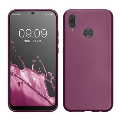 Abbildung von kwmobile Case kompatibel mit Huawei P20 Lite Hülle Schutzhülle aus Silikon metallisch schimmernd Handyhülle Metallic Lavendel