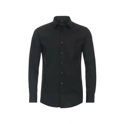 Abbildung von Redmond Comfort FIT Langarm IN Verschiedenen Businesshemd, Herren, Größe: Large, Schwarz