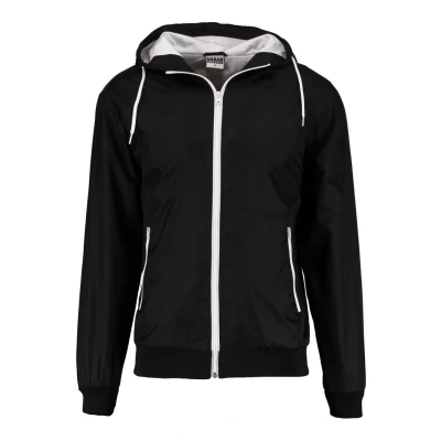 Abbildung von Urban Classics Contrast Windrunner Leichte Jacke, Herren, Größe: 5XL, Black/white