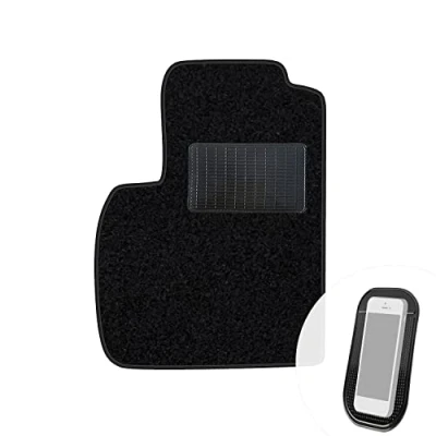 Abbildung von moto MOLTICO Fahrer Fußmatte Auto Velours Fahrerseite Autoteppiche Schwarz Fahrermatte 1 teilig passend für FIAT Panda 2 2003 2012