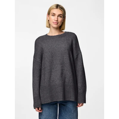 Abbildung von pieces Rundhalspullover PCNancy (1 tlg) Plain/ohne Details