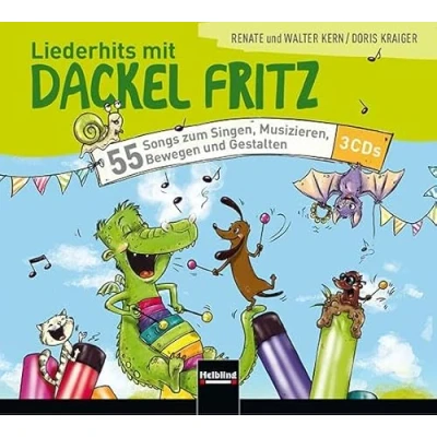 Abbildung von Liederhits mit Dackel Fritz 3 Audio CDs: 55 Songs zum Singen, Musizieren, Bewegen und Gestalten