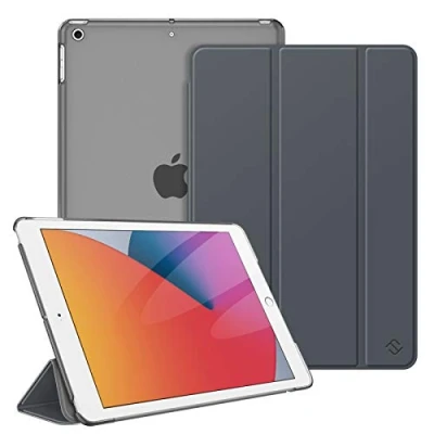 Abbildung von Fintie Hülle für iPad 10.2 Zoll (9. / 8. 7. Generation, Modell 2021/2020/ 2019) Ultradünn Schutzhülle mit transparenter Rückseite Abdeckung Cover Auto Schlaf/Wach, Himmelgrau