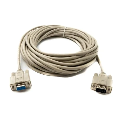 Abbildung von System S D Sub Nullmodem Kabel 10 m 9 Pin Stecker zu Buchse RS232 DB9 Adapter in Grau