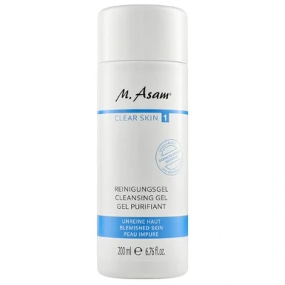 Abbildung von M. Asam CLEAR SKIN Reinigungsgel (200 ml) Die Basis für reine Haut, mildes gegen Pickel &amp; Unreinheiten, reinigt porentief klärt das Hautbild, beugt neuen Pickeln vor, vegan