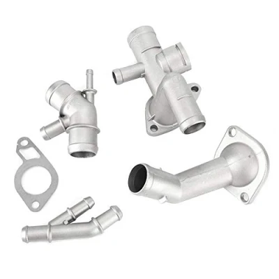 Abbildung von Kühlmittelflansch Kit, 4 Teile/satz Aluminium Motor Kühlmittelschlauch Flansch Kit Fit Für Mk4 1,8 T 2000 2005 06A121132A