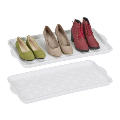 Abbildung von relaxdays Schuhabtropfschale 2er Set für 3 Paar (2er Set)