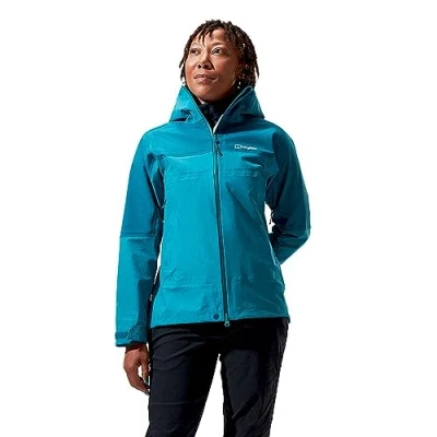 Abbildung von Berghaus Highland Storm 3L Waterproof Jacke für Damen, Dschungel Jewel/Deep Ocean, 46