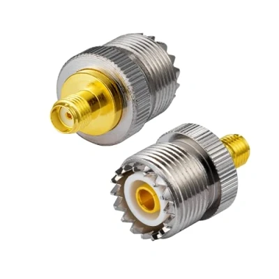 Abbildung von Vecys Funkgerät SMA Buchse zu UHF Gerader Adapter SO239 2 Stück für Amateurfunk Radio Walkie Talkie Handfunkgerät Pl Stecker Antennenadapter CB