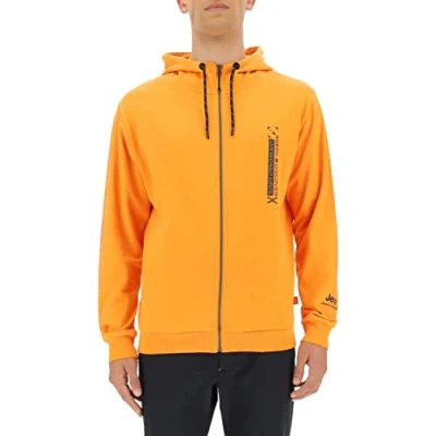 Abbildung von JEEP O102625 J873 XP MAN HOODED Sweatshirt FULL ZIP SEEK&amp;DISCOVERY Small Vertical Print JX22A Light Grey Mel/Castl XL