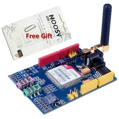 Abbildung von TECNOULAB 1 Stück GPRS/GSM SIM900 Quad Band Shield Modul mit Antenne + Geschenk