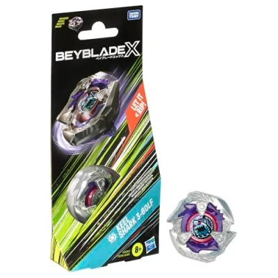 Abbildung von Beyblade X Keel Shark 3 60LF Kreisel Booster Pack, rechtsdrehender Angriffs Typ mit Celerator, 2 Klicks aufbauen und in der Arena kämpfen, für Kinder ab 8 Jahren