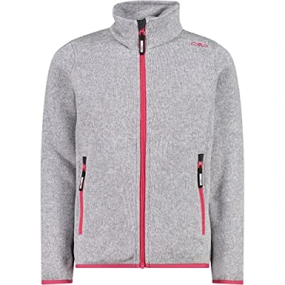 Abbildung von CMP, Knit Tech mélange fleece jacket, ARGENTO FRAGOLA, 98