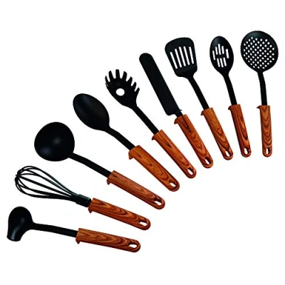 Abbildung von STONELINE Kochbesteck Set &quot;Back to Nature&quot;, (Set, 9 tlg.), Kunststoff,Holzoptik,hitzebeständig bis 180C,spülmaschinengeeignet