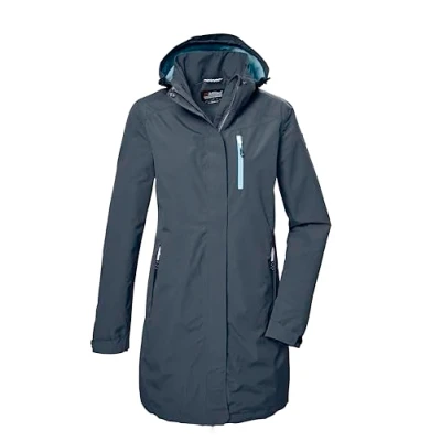 Abbildung von killtec Damen Funktionsparka/Parka mit abzippbarer Kapuze KOS 30 WMN PRK, deep water, 46, 42918 000