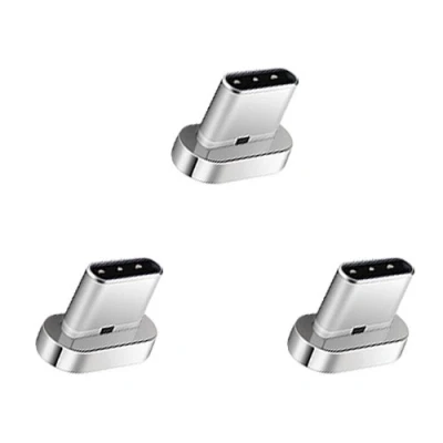 Abbildung von [i!®] 3X USB C Adapter für Premium Nylon Magnet Ladekabel Datenkabel [3X Stecker]