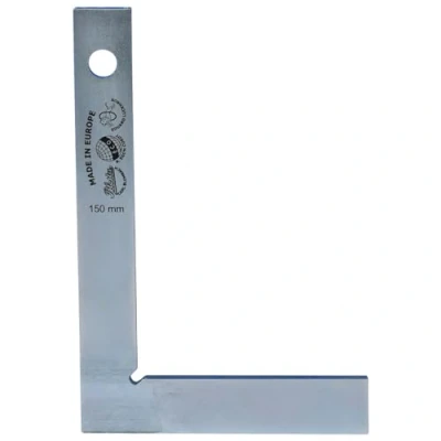 Abbildung von Dönges Profi Schlosserwinkel ohne Anschlag, 150 x 100 mm, rostfrei &amp; verzinkt aus Stahl Für genaues Arbeiten im Metallbau, Werkstattbereich 90 Grad Winkel mit Anschlagwinkel Metall