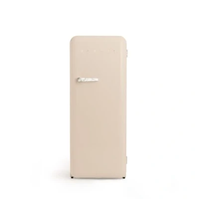 Abbildung von CREATE / RETRO FRIDGE 150 MARBLE/Kühlschrank mit Gefrierfach 281L in Sand, Griff Marmor 102W, niedriger Energieverbrauch, 150cm, 3 Ablagen, Temperaturregelung,60x60x150cm