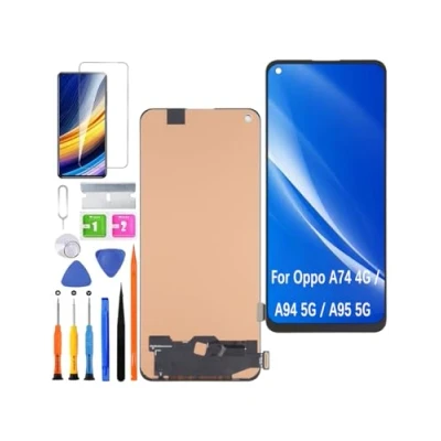 Abbildung von HLYGZX Ersatz Display für Oppo A74 4G / A94 5G LCD Bildschirm TFT, A95 Touch Digitizer Assembly Reparaturteile Kit(Ohne Fingerabdruck)