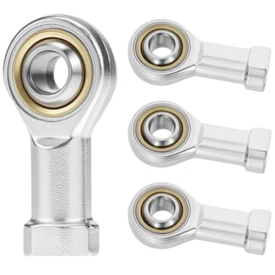 Abbildung von QWORK® 4 Stück 10mm Gelenkkopf Gelenklager, M10 x 1.5 Gelenklager Metrisch Innengewinde Rechtsgewinde selbst schmierend für Sphärische Gleitstangenenden