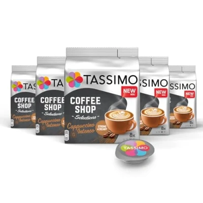 Abbildung von TASSIMO Kapseln Coffee Shop Selections Cappuccino Intenso, 40 Kaffeekapseln, 5er Pack, 5 x 8 Getränke