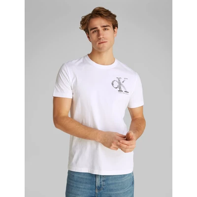Abbildung von Calvin Klein Jeans META Monogram Tshirt print, Herren, Größe: XL, Bright white