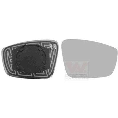 Abbildung von VAN WEZEL 7617838 Außenspiegelglas rechts SKODA: Fabia III Kombi, Rapid Spaceback, Schrägheck, SEAT: Toledo 4 Schrägheck