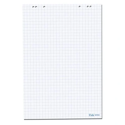 Abbildung von 5 x Herlitz Flipchartblock 68x99 20 Blatt kariert