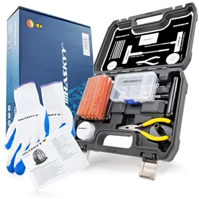 Abbildung von 60 tlg. Profi Reifen Reparatur Set I Pannenset PKW LKW Motorrad Bagger QUAD ATVs Traktor Auto Flick Flickzeug