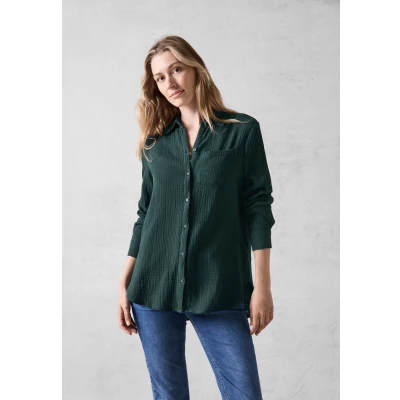 Abbildung von Cecil Musselin Hemdbluse, Damen, Größe: XL, Grün