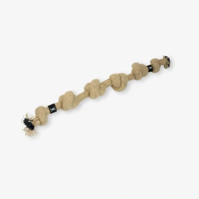 Abbildung von Vitomalia® 100% Naturhanf Zerrspielzeug Hund Seil Tau Hundespielzeug für Kleine &amp; Große Hunde Umweltfreundlich, Langlebig, Ideal als Ziehspielzeug (S = 3cm dick 20cm lang)