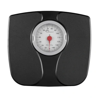 Abbildung von LITTLE BALANCE 8727 Comfort 150 Mechanische Personenwaage mit XL Display, kompakte Bauform, kg, Schwarz