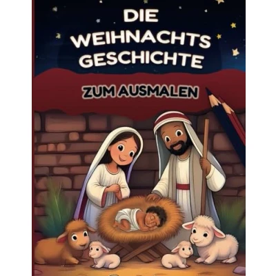 Abbildung von Die Weihnachtsgeschichte als Malbuch: Mit Bibelversen und spannenden Erzählungen: Weihnachtsgeschenk oder Adventskalender zum Malen, Lernen &amp; Freuen (Biblische Ausmalbücher, Band 1)