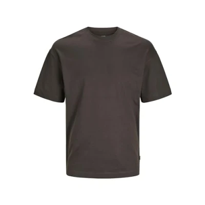 Abbildung von Jack &amp; Jones Einfarbiges Kurzarm Dropped Shoulder Tshirt basic, Herren, Größe: Medium, Mulch
