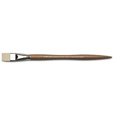 Abbildung von Winsor &amp; Newton 5010312 synthetischer Künstler Ölpinsel mit hoher Elastizität Lebensdauer, ergonomischer Stiel für Ölfarben und Alkydfarben Flachpinsel, kurz Nr. 12