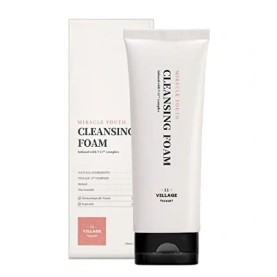 Abbildung von [VILLAGE 11 FACTORY] MIRACLE YOUTH CLEANSING FOAM (100 ml) Korean Skincare Gesichtsreiniger mit Retinol &amp; Niacinamid spendet Feuchtigkeit und festigt 94% natürliche Inhaltsstoffe vegane