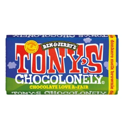 Abbildung von Tony&#039;s Chocolonely Ben &amp; Jerry&#039;s Dunkle Vollmilchschokolade Brownie 180g