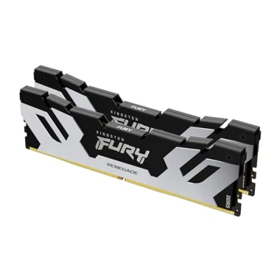 Abbildung von Kingston FURY Renegade DDR5 Silber/Schwarz XMP 32GB 7600MT/s CL38 DIMM Desktop Gaming Speicher (Kit mit 2) KF576C38RSK2 32