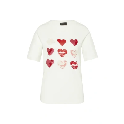Abbildung von s.Oliver Black Label IM Loose FIT MIT Artwork Tshirt print, Damen, Größe: 44, Ecru